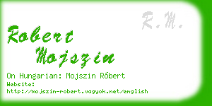 robert mojszin business card